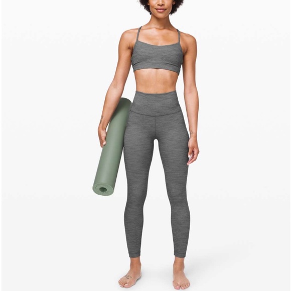 Lululemon Align Pant II 25" Mini Heathered Herringbone Heathered Black White / B - Picture 1 of 11